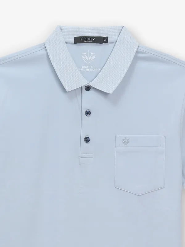 PSOULZ cotton light blue t-shirt