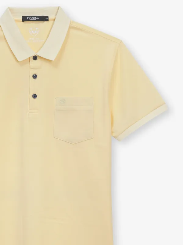 PSOULZ cotton lime yellow t-shirt