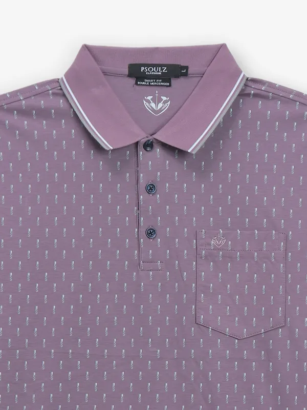 PSOULZ cotton purple cotton t-shirt