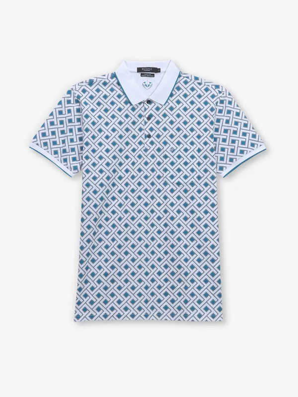 PSOULZ cotton white printed t-shirt