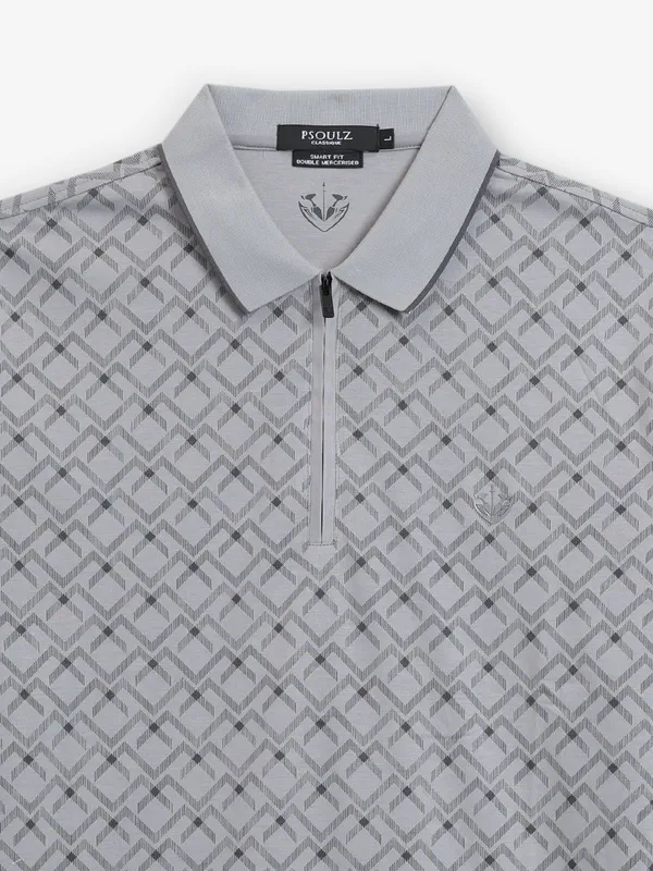 PSOULZ grey texture cotton t-shirt