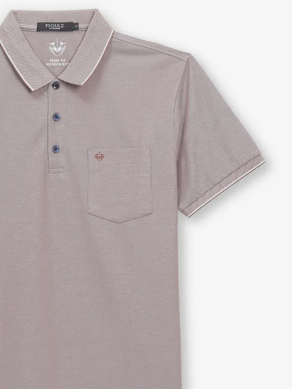 PSOULZ light brown cotton t-shirt