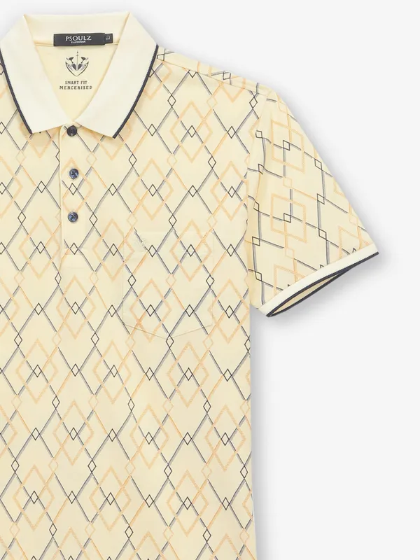 PSOULZ lime yellow cotton t-shirt