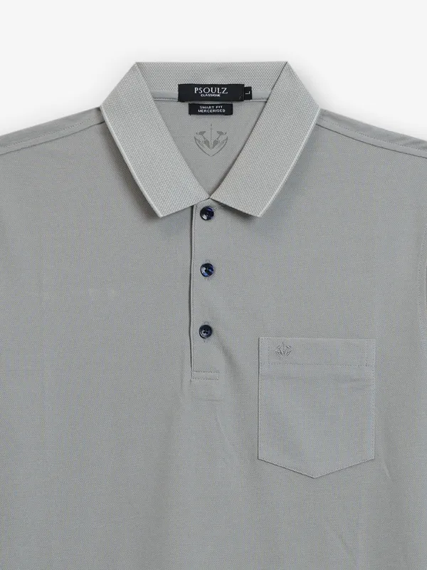 PSOULZ plain grey cotton t-shirt
