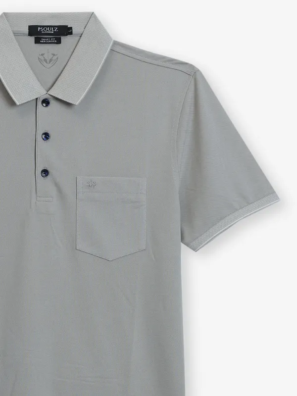 PSOULZ plain grey cotton t-shirt