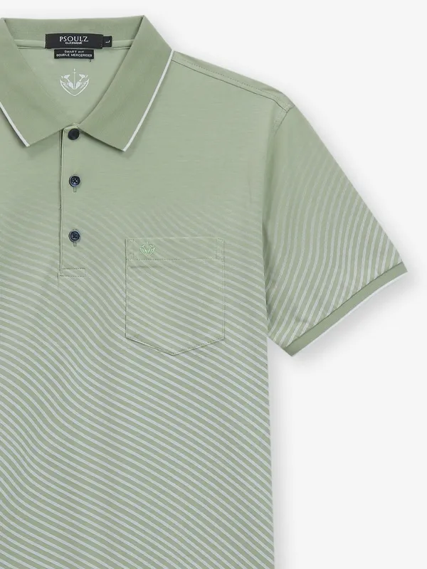 PSOULZ printed olive cotton t-shirt
