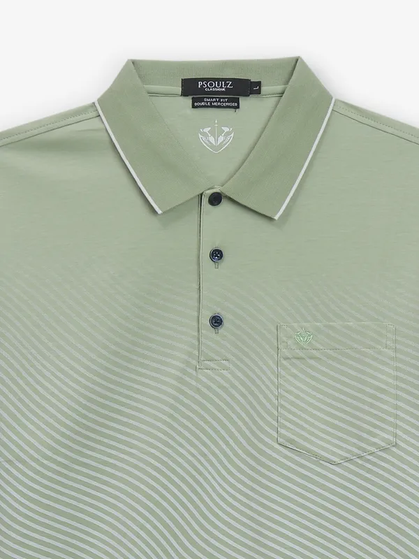 PSOULZ printed olive cotton t-shirt