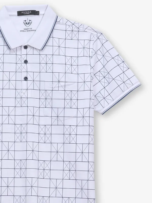 PSOULZ printed white cotton t-shirt