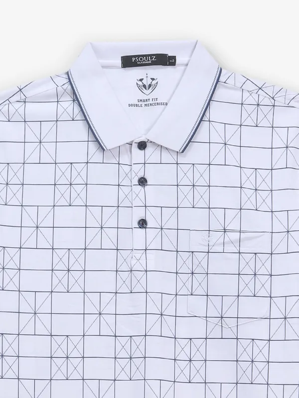 PSOULZ printed white cotton t-shirt