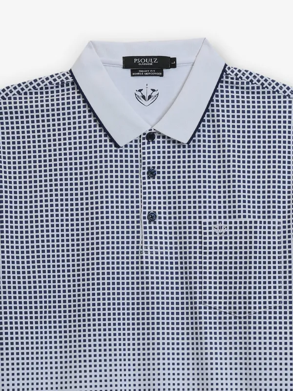 PSOULZ white and navy printed t-shirt