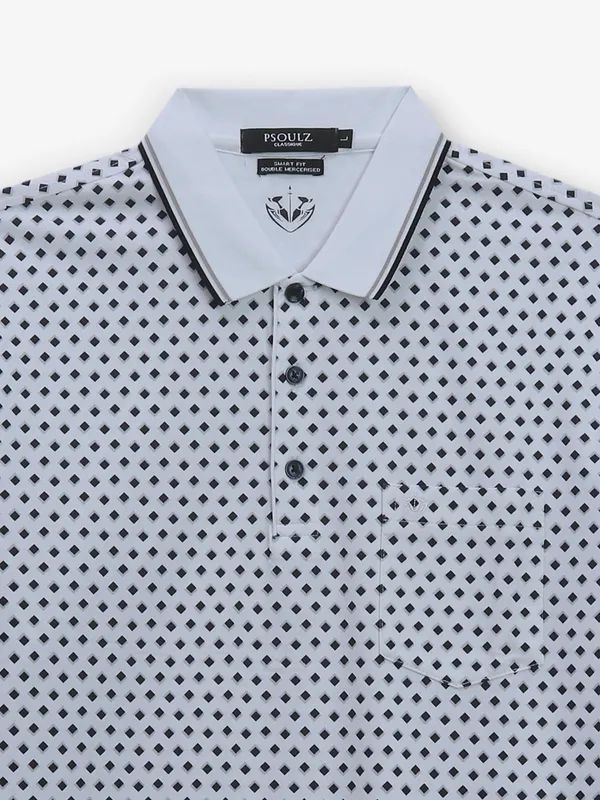 PSOULZ white printed casual t-shirt