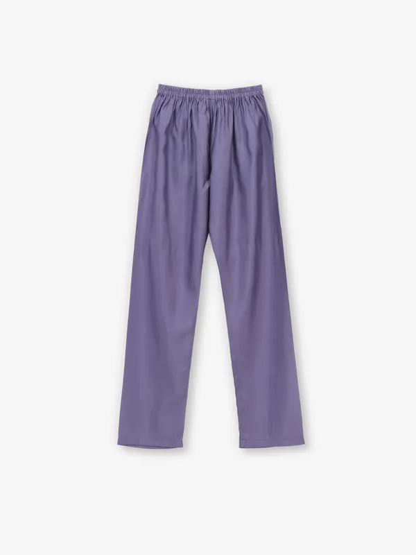 Purple cotton silk waistcoat set for boys