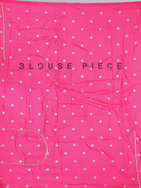 Purple dola silk saree with bold pink blouse