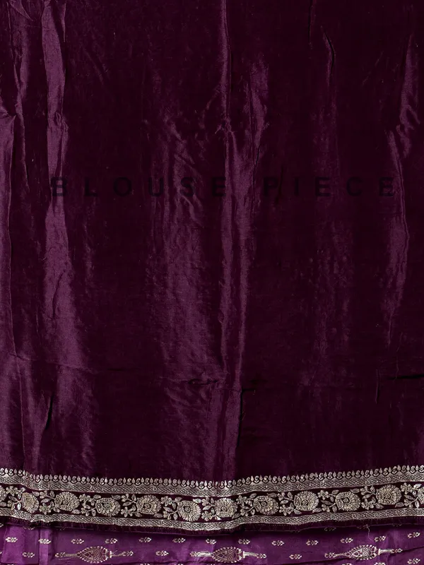 Purple dola silk zardosi embellished saree
