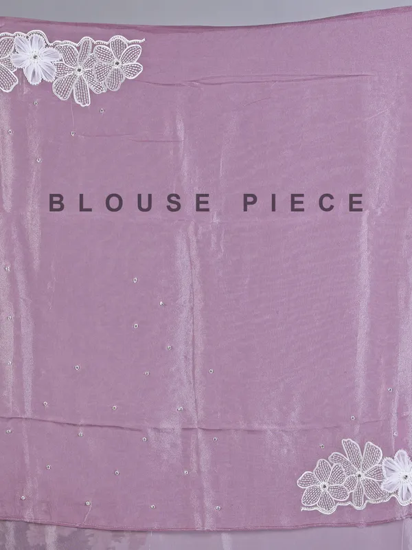 Purple dola tissue silk saree with embellishments