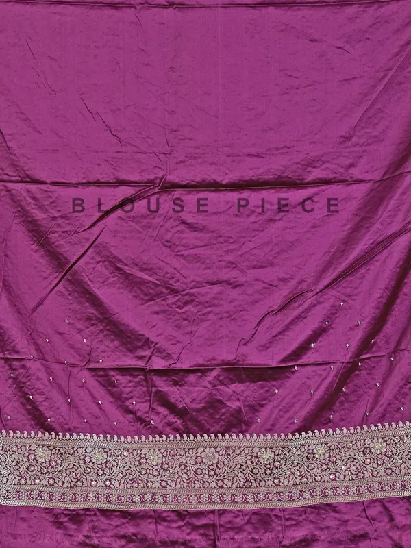 Purple embellished silk saree for any special occasions