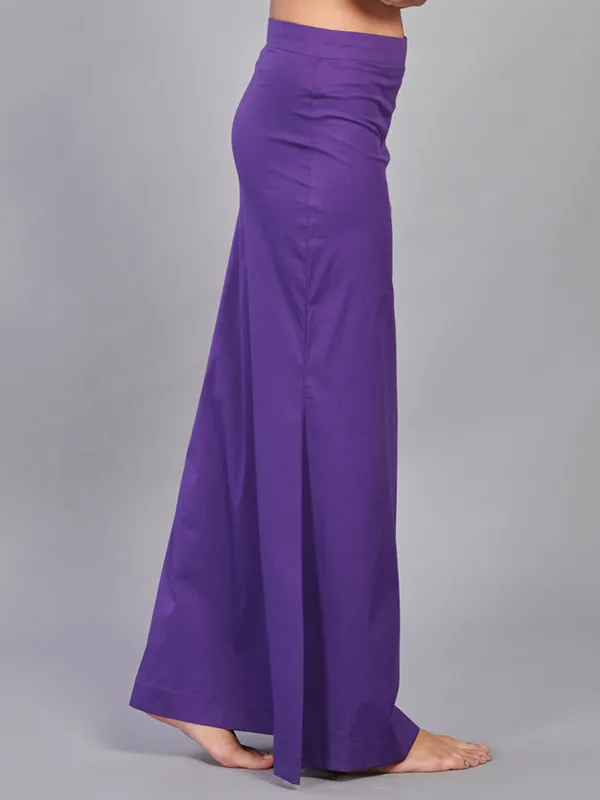 Purple lycra cotton plain saree shaper