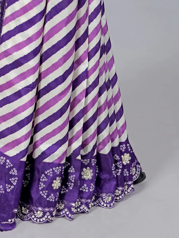 Purple patola silk festival wear saree