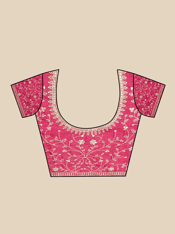 Purple plain silk saree for festive celebration