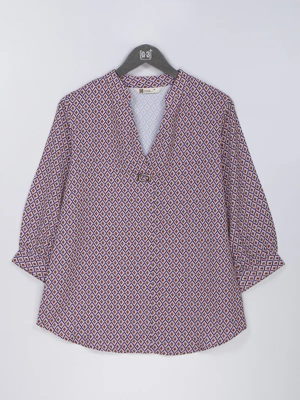 Purple rayon cotton top