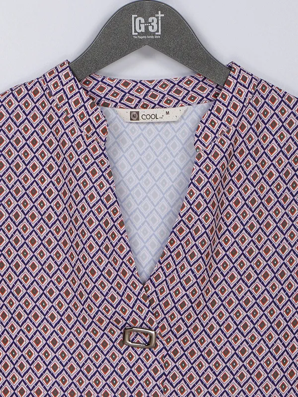 Purple rayon cotton top