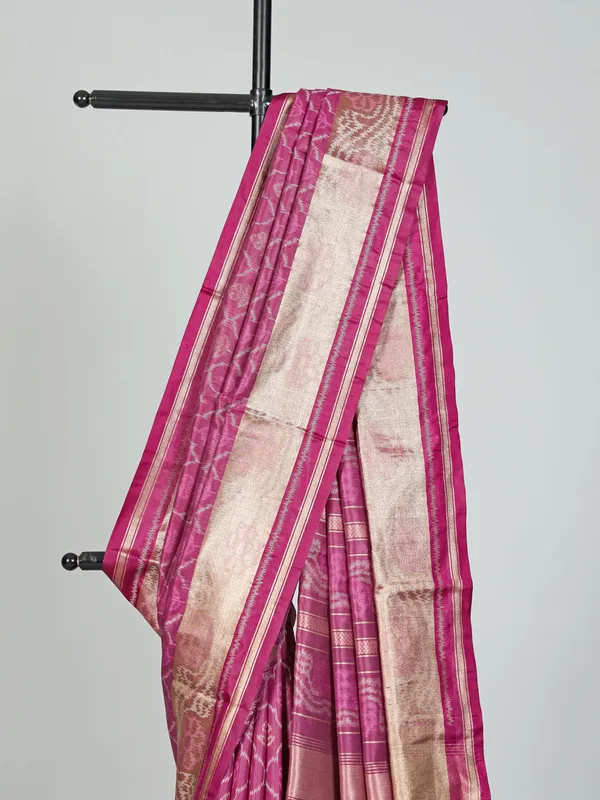 Purple semi cotton silk saree for festive