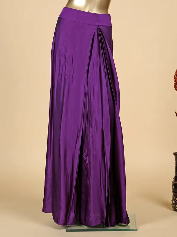 Purple silk designer lehenga suit