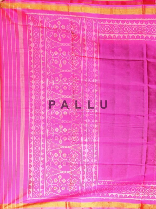 Purple silk saree in traditional printed design