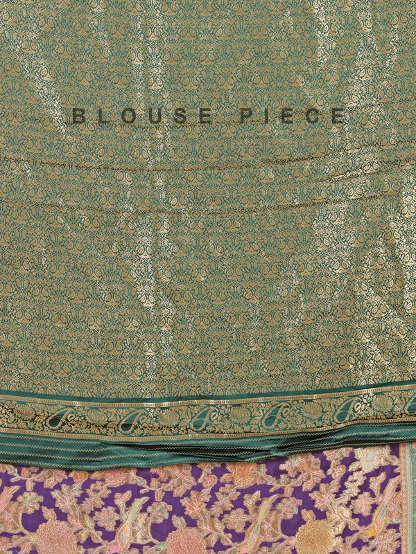 Purple silk saree with attractive motif weaving