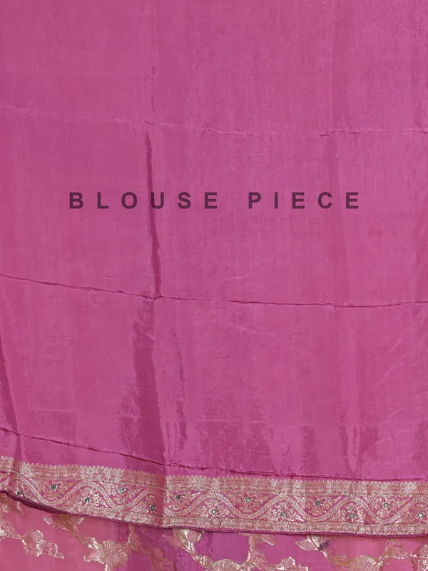 Purple silk saree with contrast border for women