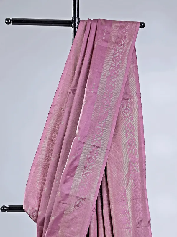 Purple silk saree with grand zari weaving for weddings