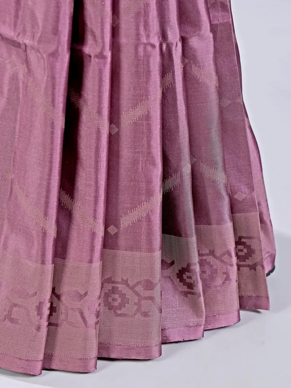 Purple silk saree with grand zari weaving for weddings