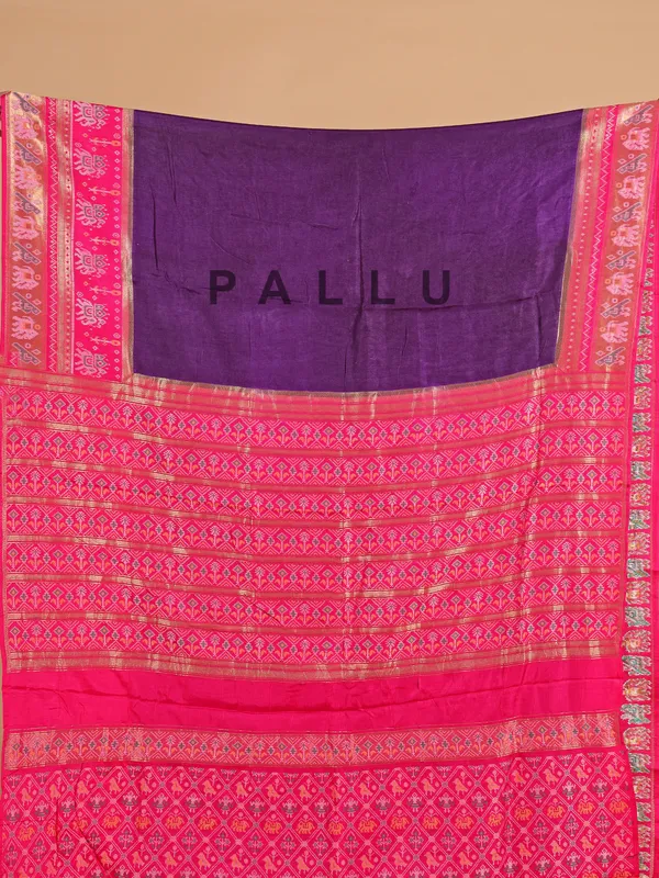 Purple silk wedding saree for women