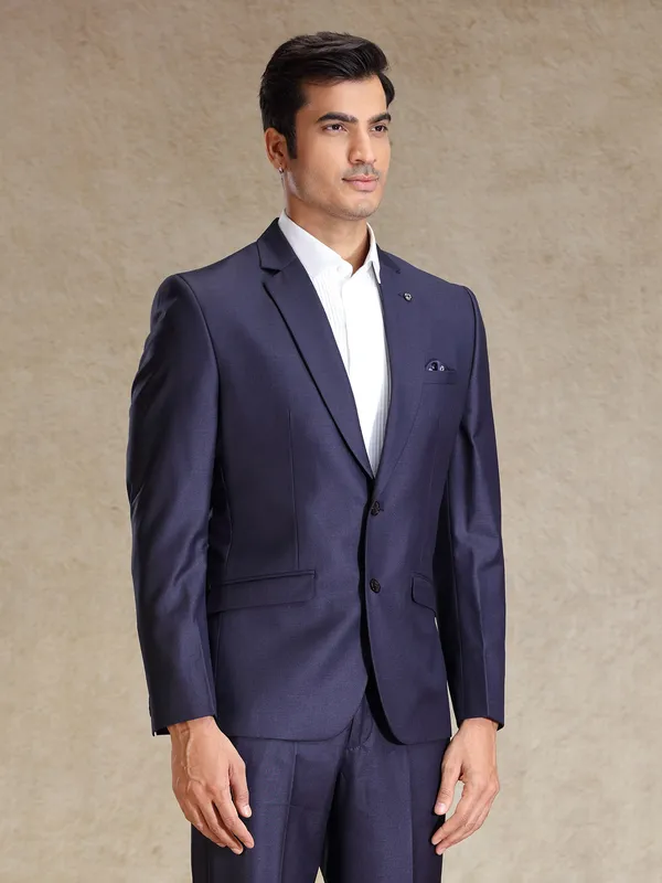 Purple terry rayon blazer for special events