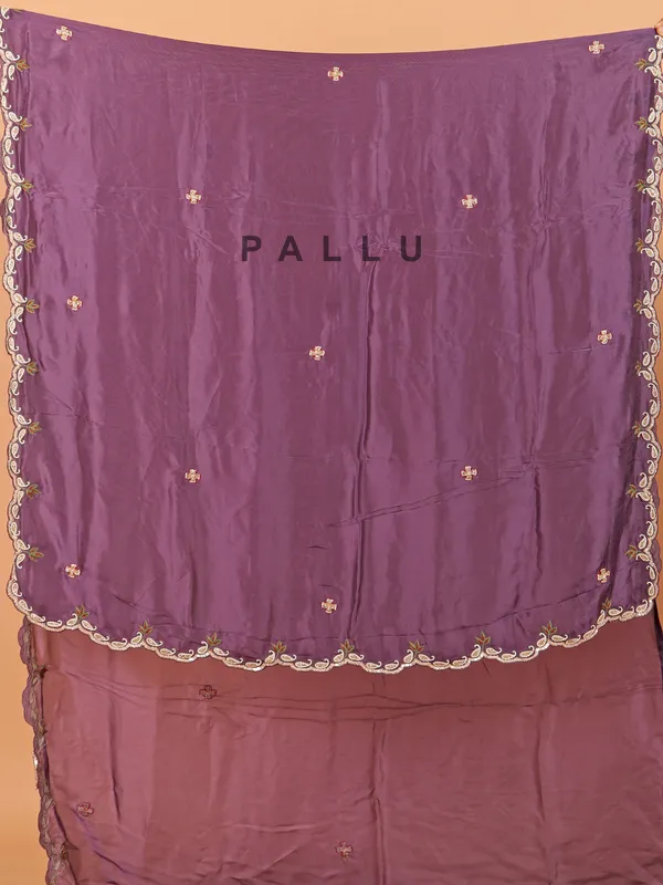 Purple tissue silk saree for wedding wear