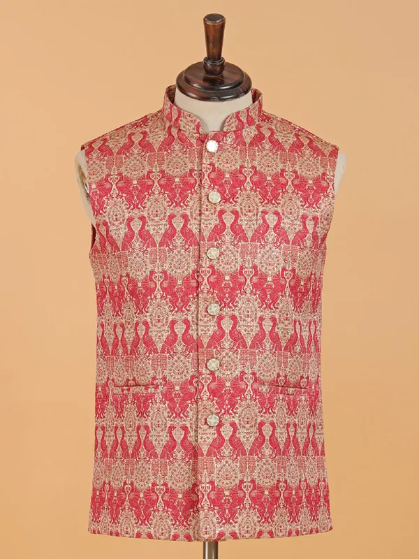 Rad cotton silk waistcoat with print