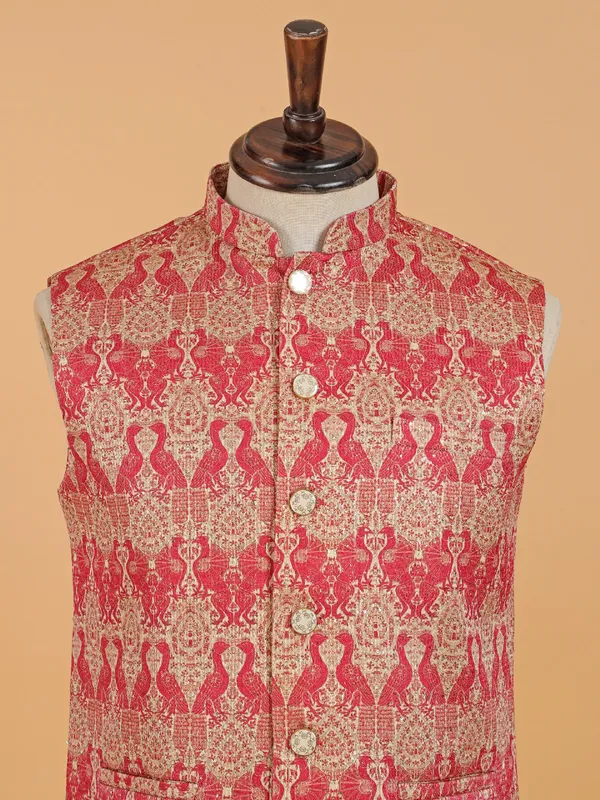 Rad cotton silk waistcoat with print