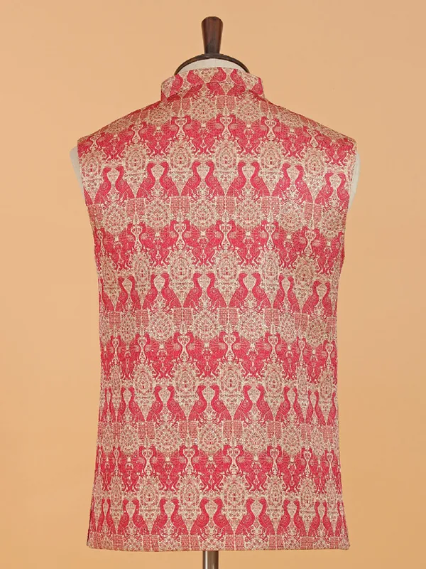 Rad cotton silk waistcoat with print