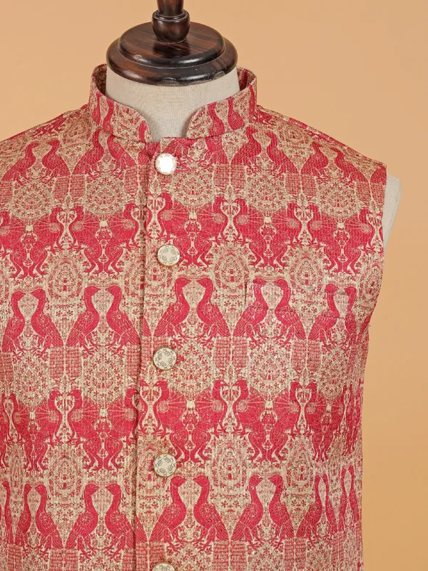 Rad cotton silk waistcoat with print