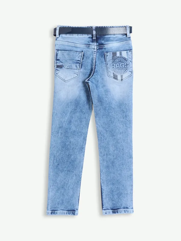 RAGS light blue washed and ripped jeans