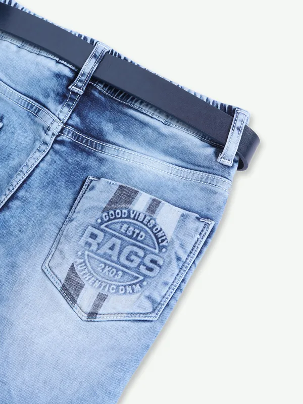 RAGS light blue washed and ripped jeans
