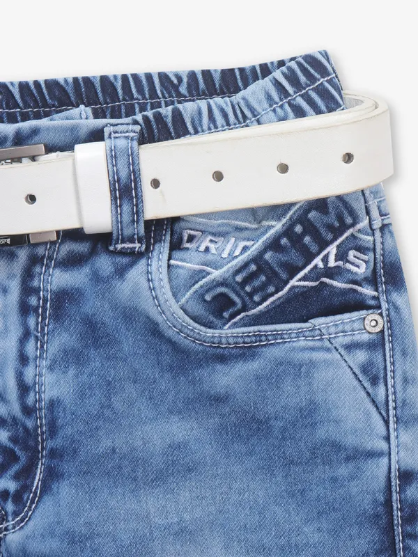 RAGS light blue washed denim jeans with elastic