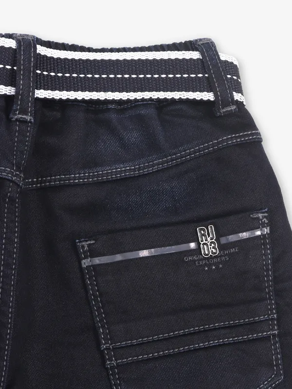 RAGS washed dark blue jeans
