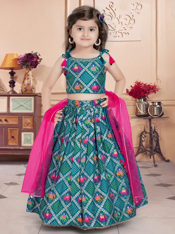 Rama blue georgette wedding lehenga choli