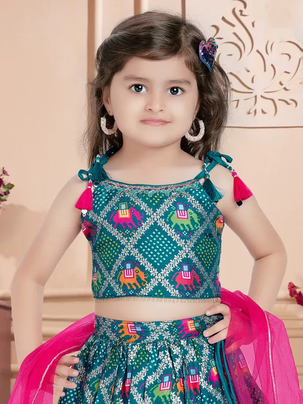 Rama blue georgette wedding lehenga choli