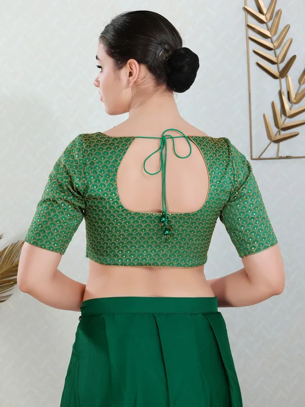 Rama green art silk blouse