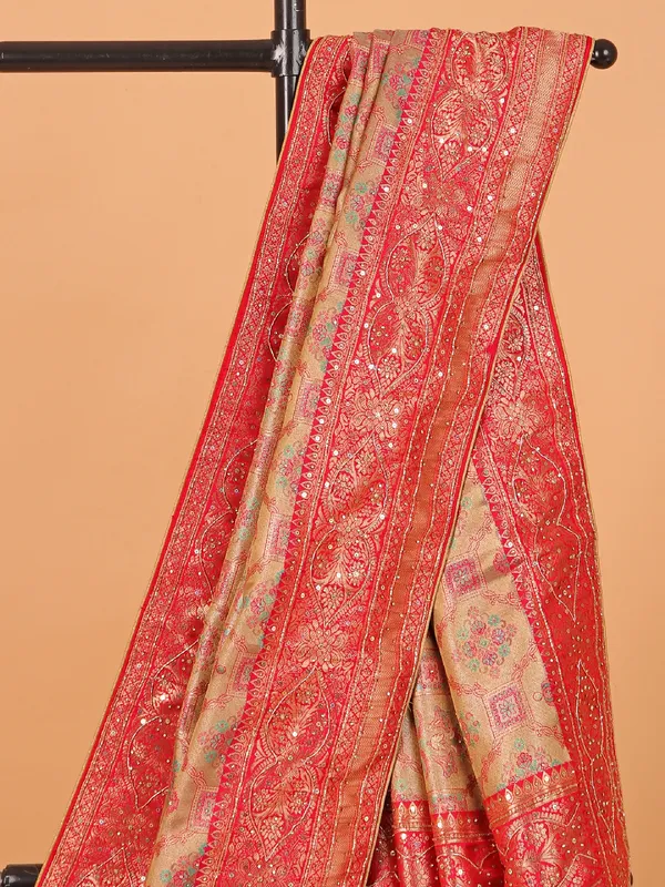 Rani color art kanjivaram silk saree