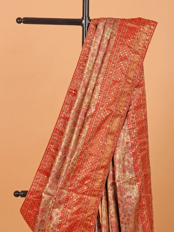 Rani color art kanjivaram silk saree with zari weaving