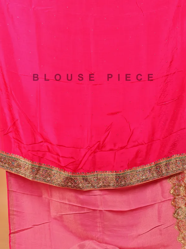 Rani color dola silk saree for wedding wear