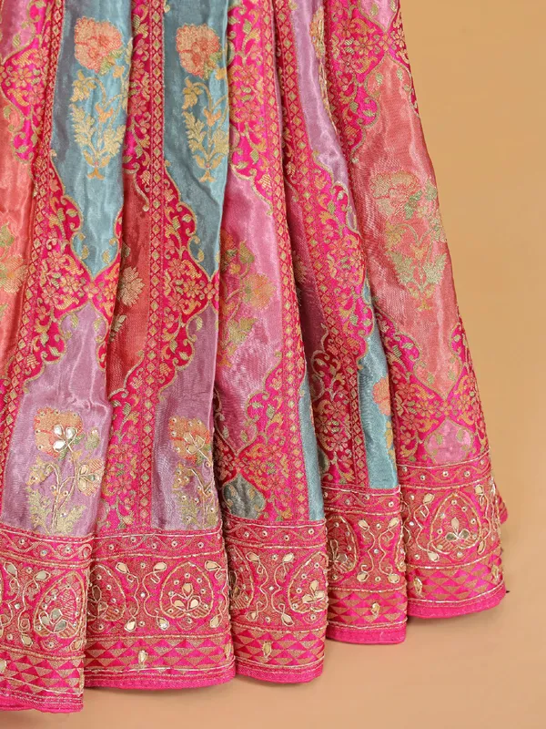 Rani color masru silk wedding wear saree